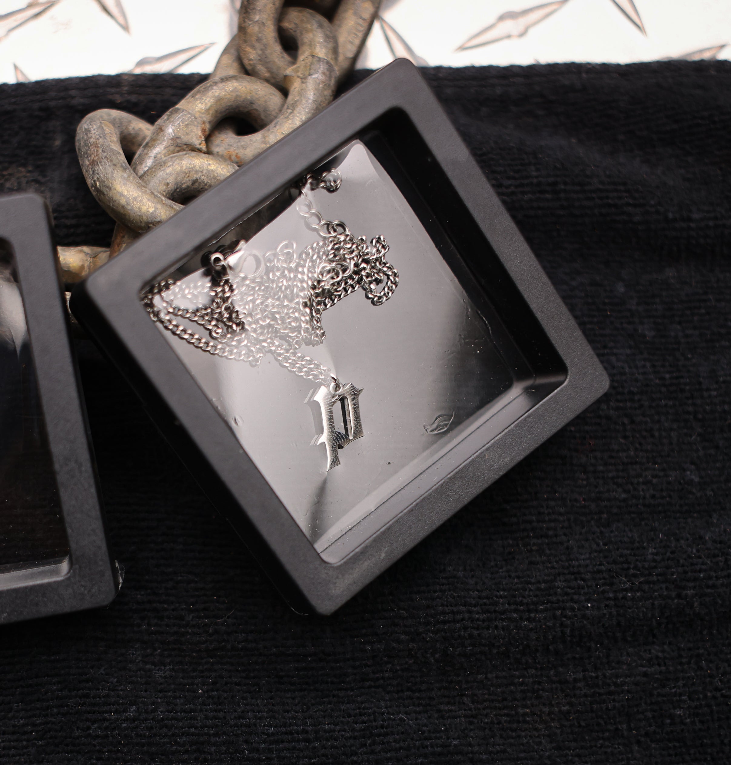 P chrome Necklace.