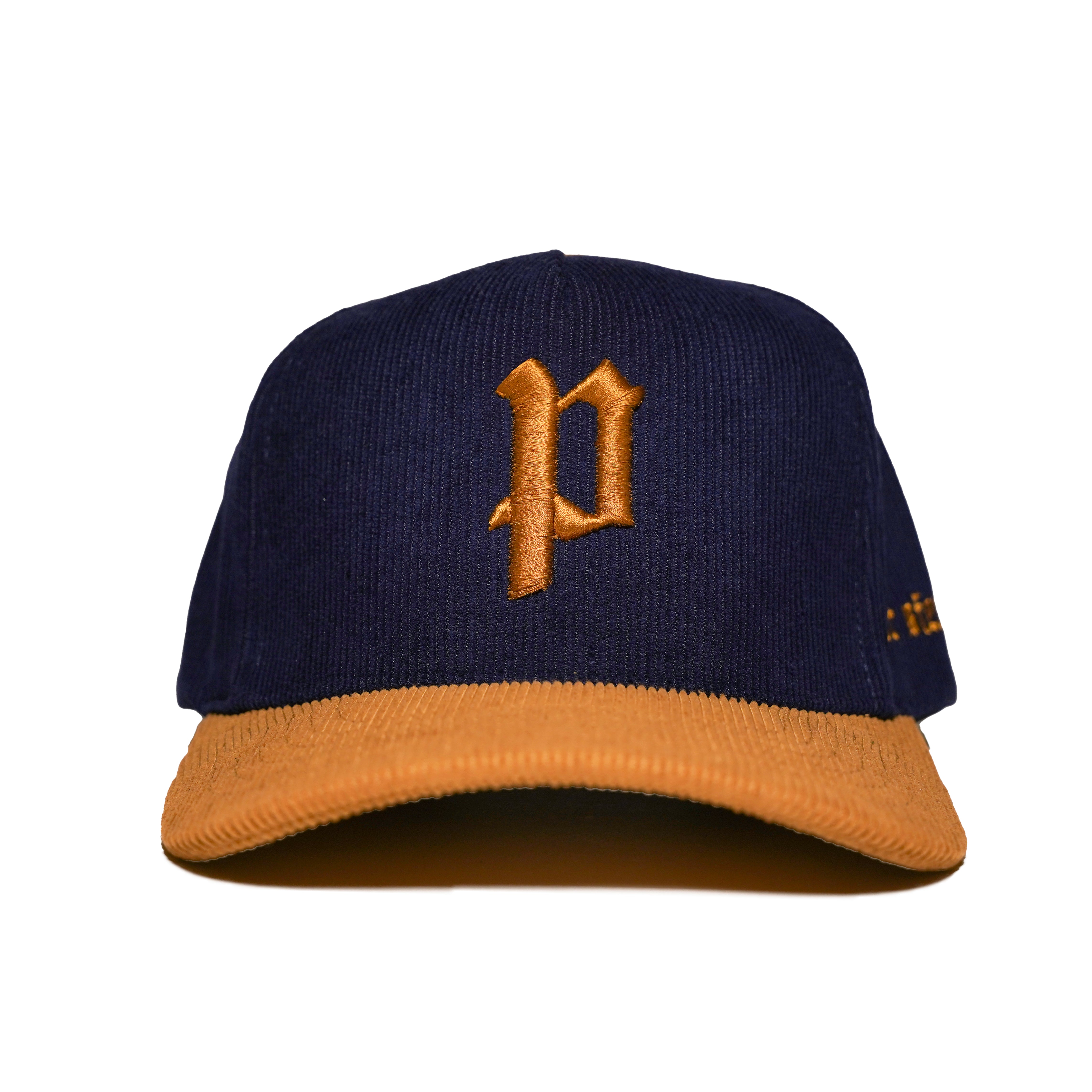 Blue Brown Corduroy P Hat